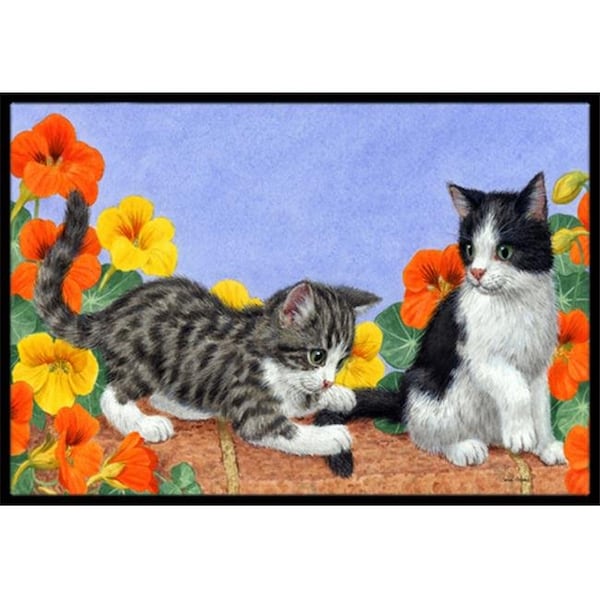 Carolines Treasures ASA2201JMAT Kittens on Wall Indoor or Outdoor Mat; 24 x 36 ASA2201JMAT - main